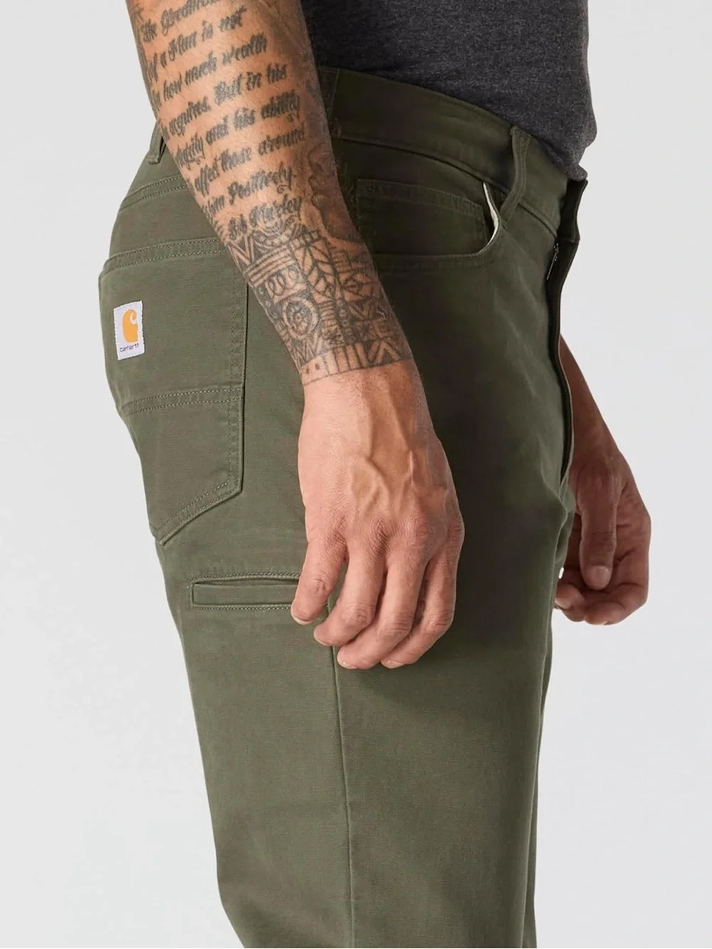 Carhartt Men's Olive Green Straight Fit Work Pants Size 36/34 straight cut relax